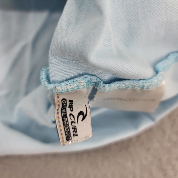 Rip Curl Shirt Mens Medium Blue Beach Ocean Surfing Crew Neck Short Sleeve Tee - Picture 8 of 14